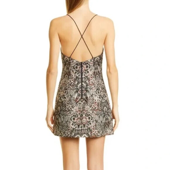 Alice and Olivia Tayla Structured Lantern Mini Dress, Multi - Retail $495 - Picture 3 of 3